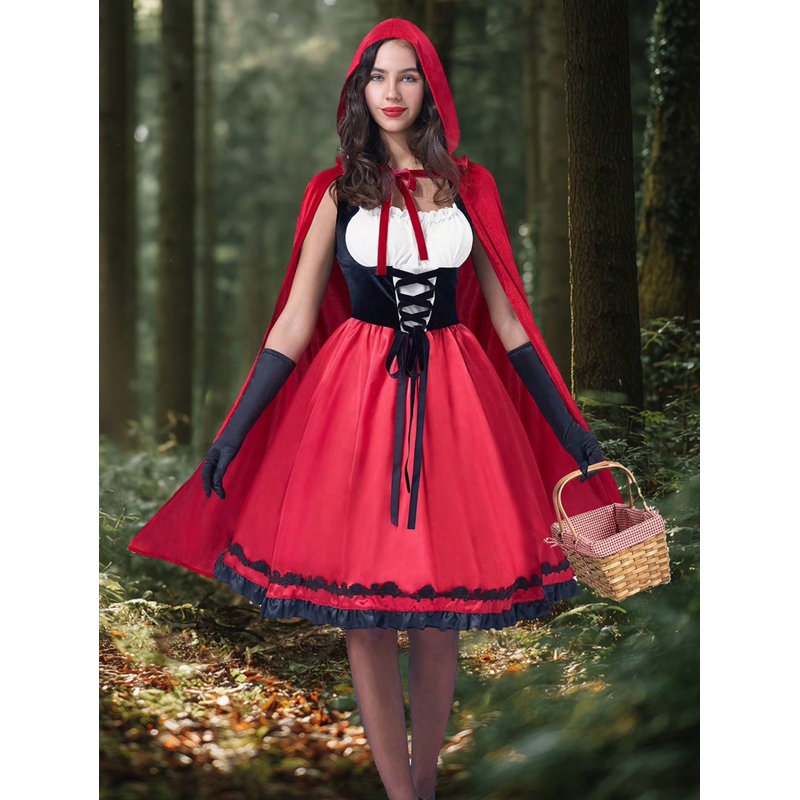 Femmes, petit chaperon rouge, costume, S