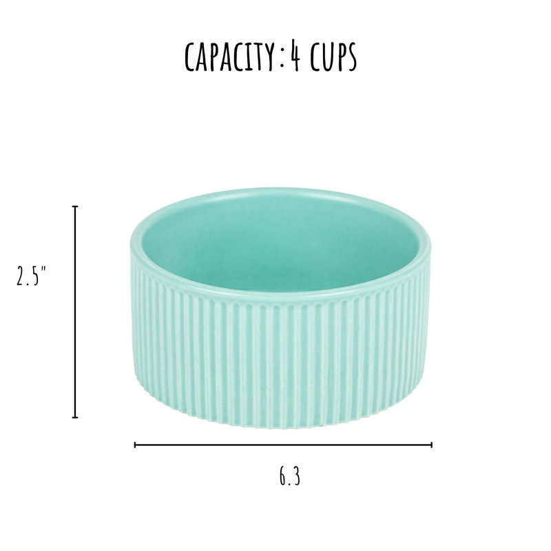 Ensemble de bols pour animaux Jardin, Bleu, 2.5"