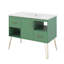 Meuble-lavabo de 36 pouces avec lavabo en résine, meuble de rangement autoportant avec une porte, 2 tiroirs, 2 compartiments de rangement