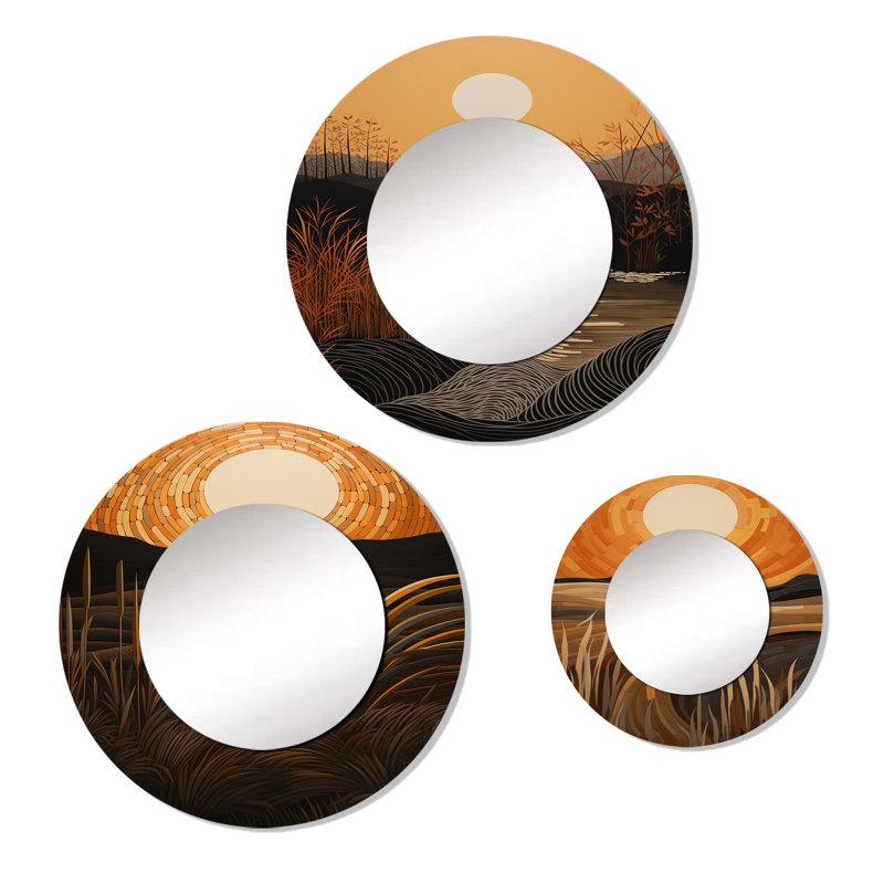 Ensemble de 3 miroirs en aluminium Timeo
