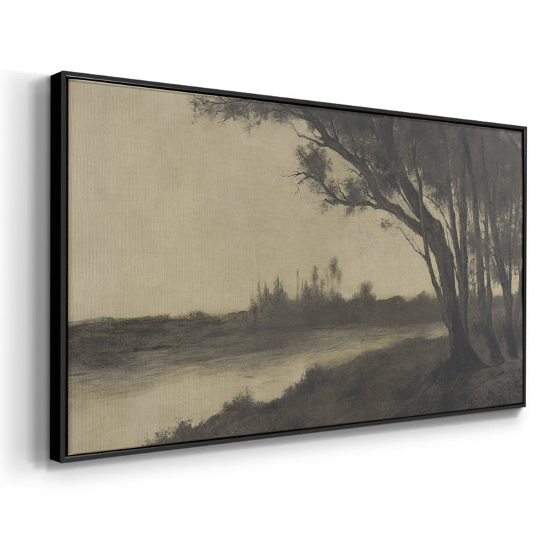 Paysage, série DCC-XXVVI, toile tendue avec châssis, prête à être accrochée, Noir, H 21 po x l 41 po