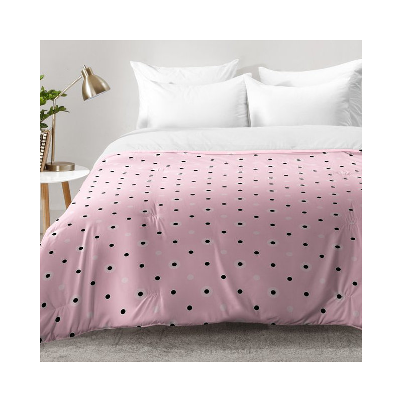 Ensemble d'édredon Dotty Blush Dots, Édredon pour très grand lit + 2 très grandes ta
