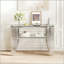 Console 47 "de luxe Art Déco avec tablettes en verre et structure argentée-1557958398-1557958399-1557958371