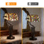 Lampe de table en verre coloré Tiffany, ampoule incluse H 14,2 po x l 7,9 po