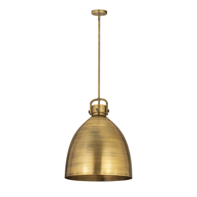 Luminaire suspendu en forme de cloche en métal 16 lumières Amrith, H 21,63 po x l 16 po x P 16 po, Laiton brossé