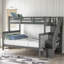 Escalier - Lit superposé avec rangement et garde-corps pour chambre à coucher VIEUX SKU: LPAAK-2048969111