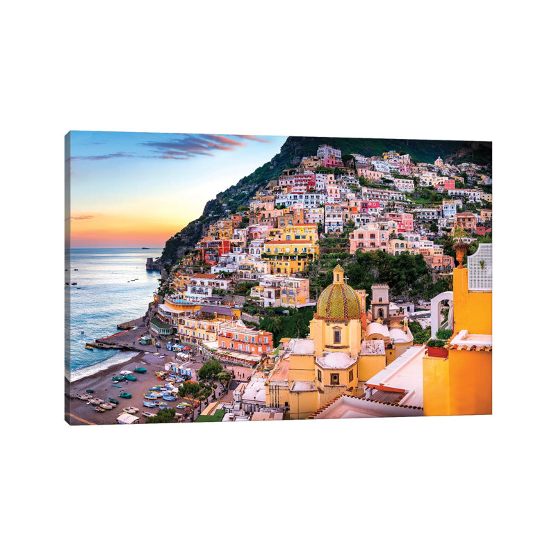 Positano, Church Santa Maria Assunta II by Susanne Kremer - Gallery-Wrapped Canvas Giclée on Canvas, Canvas