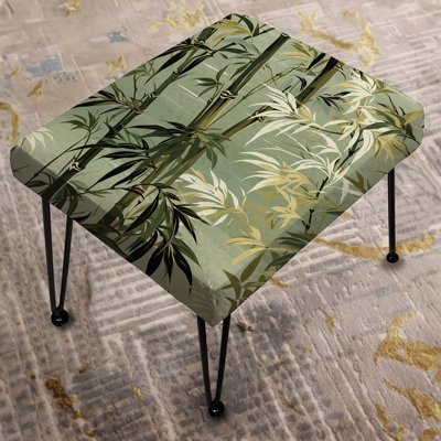 Bamboo Retreat Tropical Motif I - Repose-pieds rectangulaire Tropical