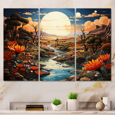 «Native Desert Oasis Blooms II» - art mural désert