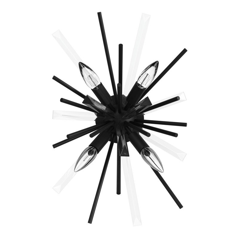 Palisades Ave. Metal And Crystal Wall Sconce