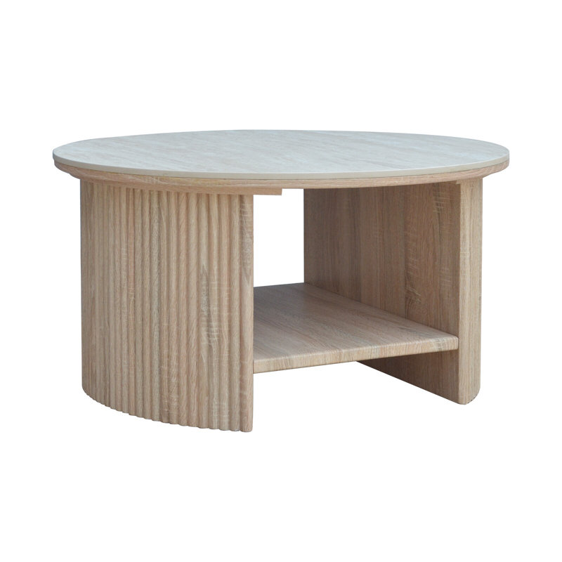 Wound Round Coffee Table, Beige