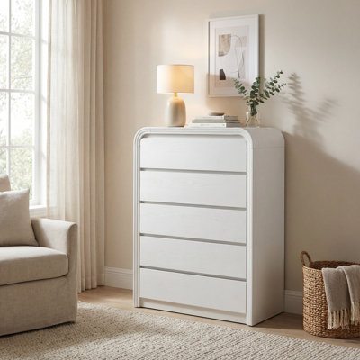 Commode décorative à 5 tiroirs Curve Edge