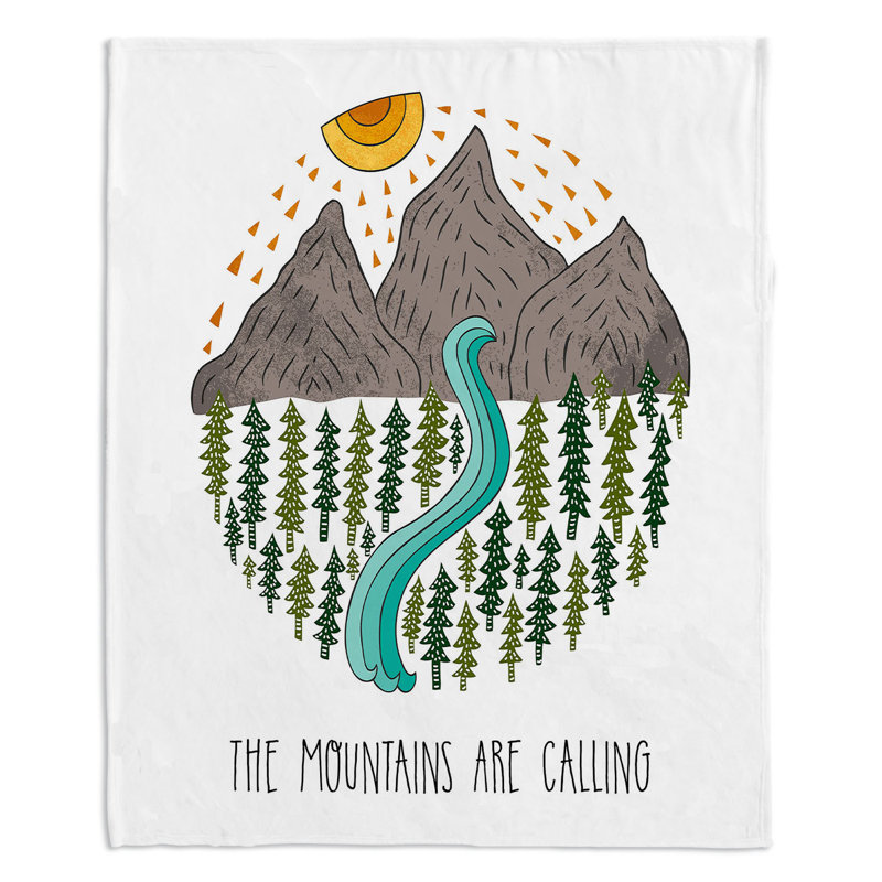  Jeté «Mountains Are Calling», l 51 po x L 60 po