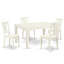 Ensemble de salle à manger 5 pièces comprenant une table de salle à manger rectangulaire avec feuille papillon et 4 chaises de salle à manger en similicuir, noir et cerise-123097643-123097645-134034273
