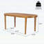 Table de salle à manger ovale de 70 pouces en bois d'acacia pour l'extérieur, avec plateau à lattes et fini teck vieilli, idéale pour les réceptions sur la terrasse et dans le jardin.