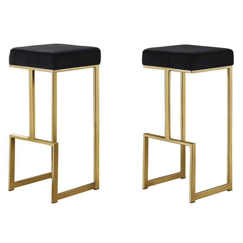 Ensemble de tabourets de bar Luxury, Noir