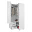 Armoire blanche avec rangement ouvert et 2 tiroirs-1294407870