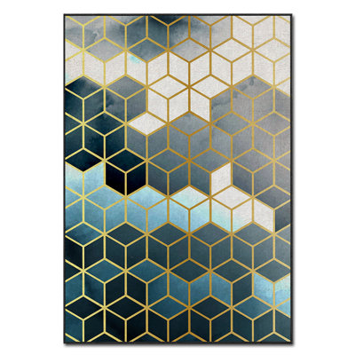 Luxurious Polyester Carpet, 3.3 x 4.6 Feet, 100% Velvet Fabric | 740 g/m², 0.08 in Pile Height | Non-Slip Felt Dot Underside, Laminated Sponge for Comfort | Easy to Clean, Machine Washable at 86°F