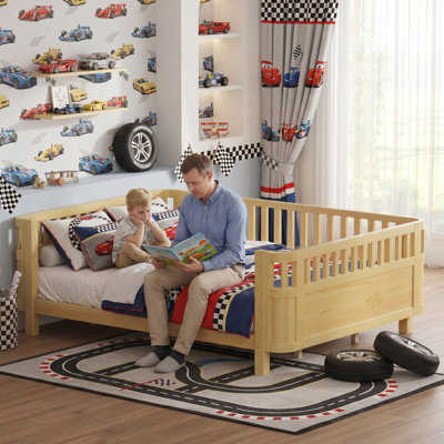 Full-size Low Profile Platform Bed With Clean Finish, Perfectly Designed For Kids’ Bedrooms And Suitable For Both Girls And Boys.