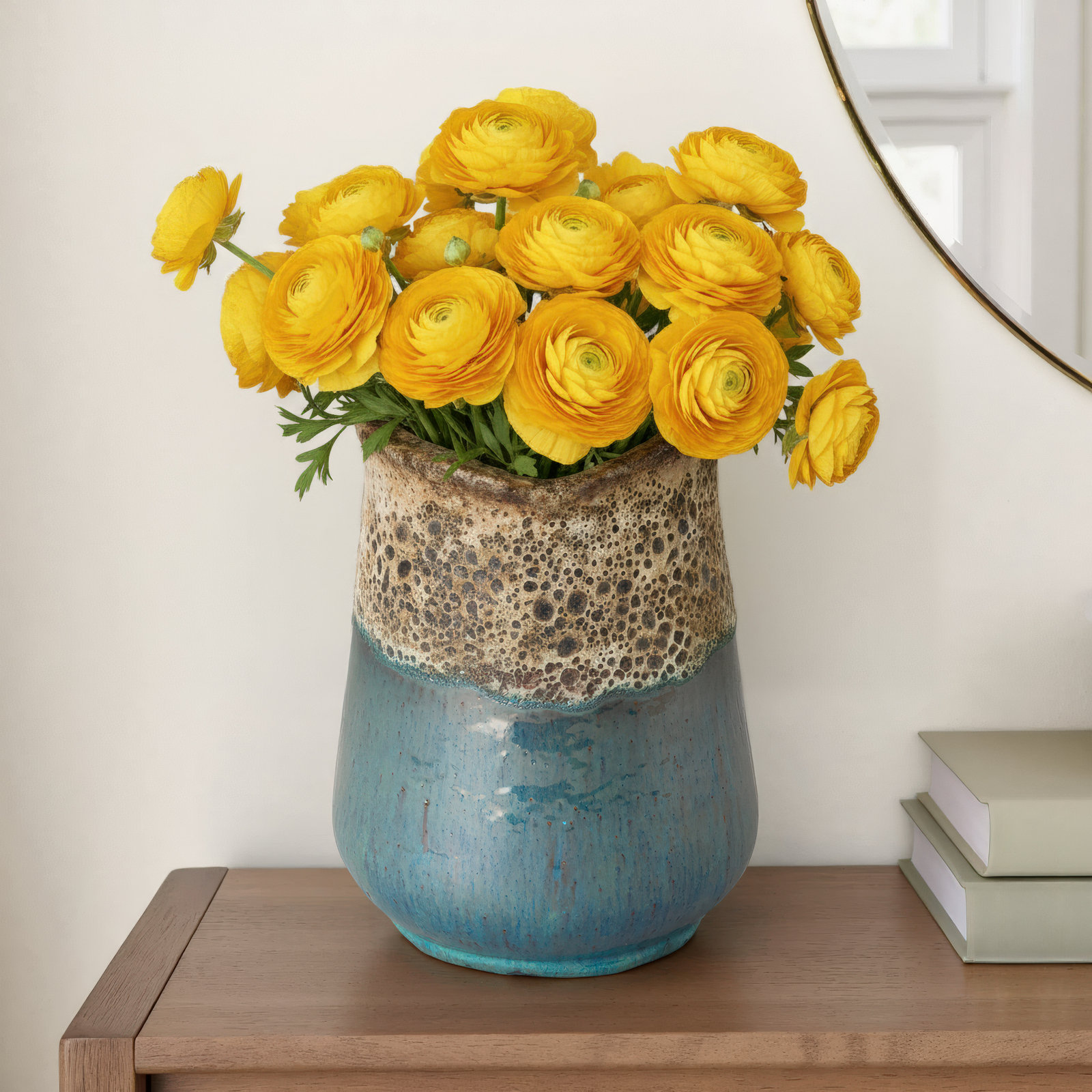 Billitteri Ceramic Pot Planter, 14.5" H x 11" W x 11" D