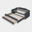 Lit plateforme tapissier avec lit gigogne et 3 tiroirs-235427391