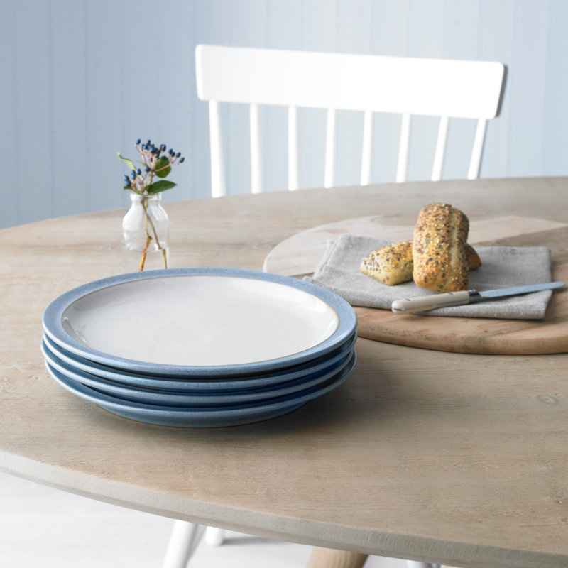 Denby Elements Dinner Plates, Blue