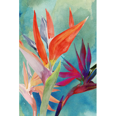Vivid Birds of Paradise I by Jennifer Paxton Parker - Painting