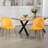 Modern Velvet Armless Side Dining Chairs-1480541485