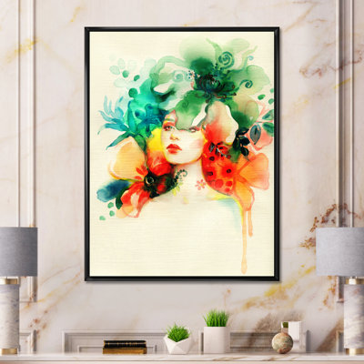 «Elegant Fashion Woman In Vintage Colors», reproduction d'art sur toile glamour