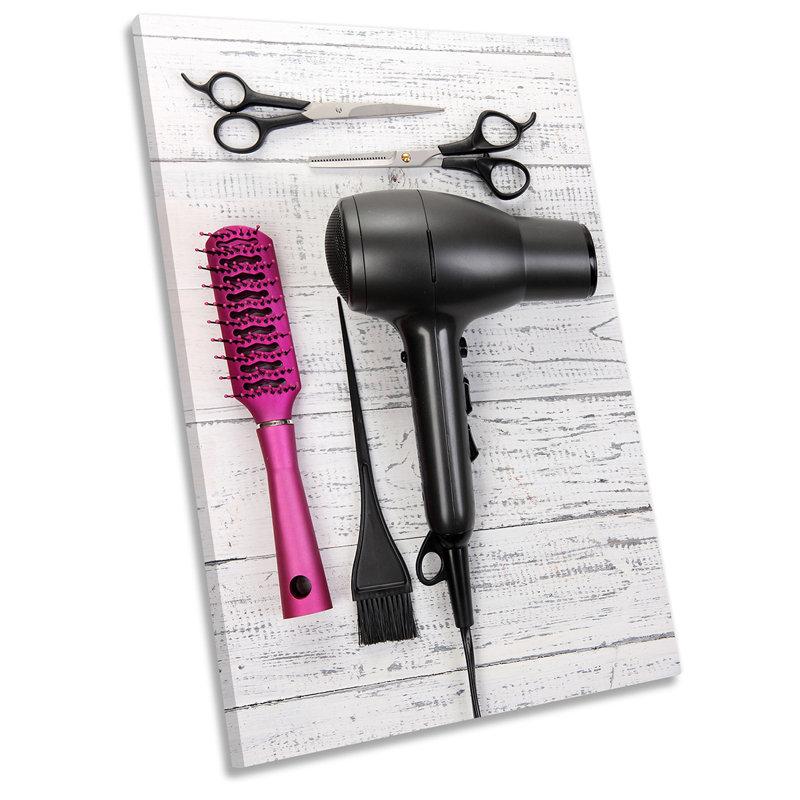 Hair Cut Salon Hairdresser - Wrapped Canvas Print, 45.7cm H x 30.5cm W x 2cm D