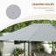 Auvent de remplacement pour pavillon de jardin 10 pi x 13 pi, évents et trous de vidange gris, auvent de remplacement pour auvent extérieur gris, trous de ventilation et de drainage d'eau de 13 pi