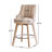 Counter Height Bar Stools,Swivel Bar Stools with Backs,Barstools Set of 2,26'' Solid Wood Legs,Thick Seat Upholstered Linen Fabric Counter Height Stools in Sand-561353373-561896828