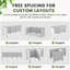 Écran d'intimité pour l'extérieur l 50 "x H 49"