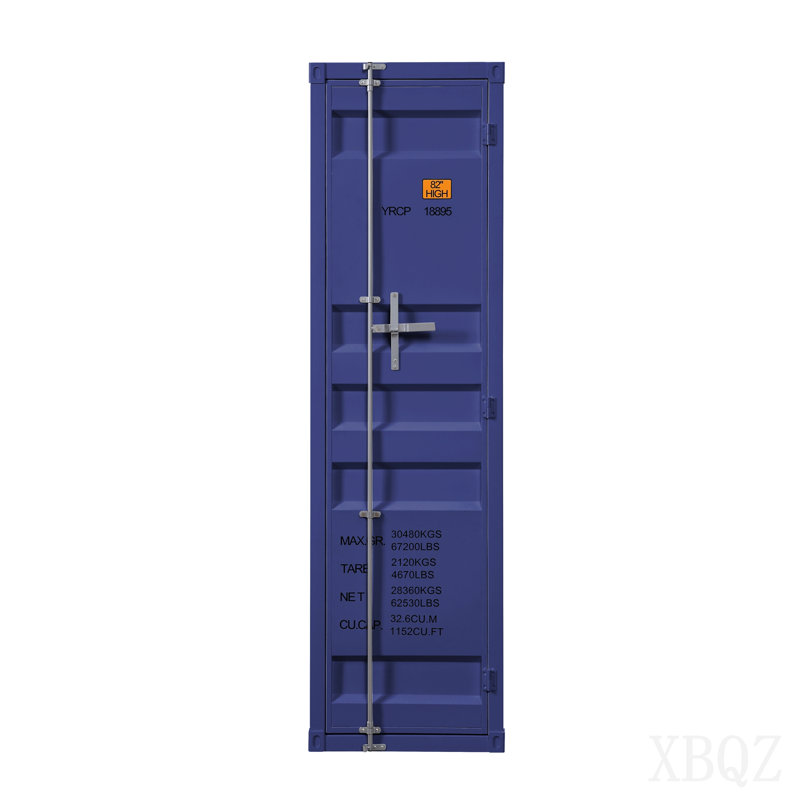 Blue Wardrobe With Full-Length Container Lock