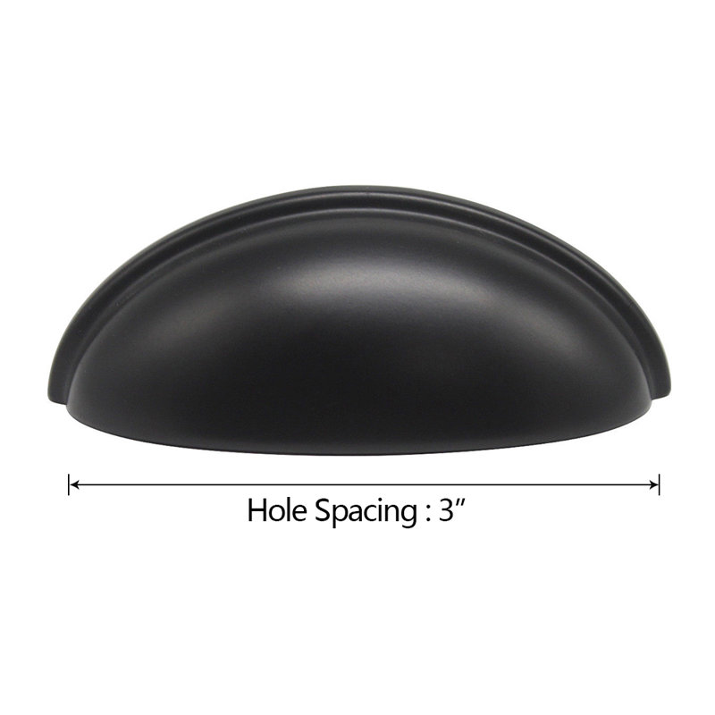3 Length Oval Knob Multipack, Black