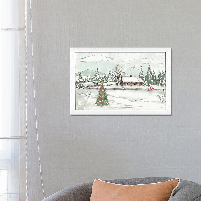 Seasonal Charm X by Anne Tavoletti - Painting on Canvas, 66.04 cm H x 45.72 cm W, White Framed