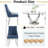 47.2" Round Glass Dining Table Set for 4, Modern 5-Pieces Kitchen Table set, Tempered Glass Table with 4 Chenille Upholstered Chairs, for Kitchen, Dining and Apartment-1617396789-1617396776