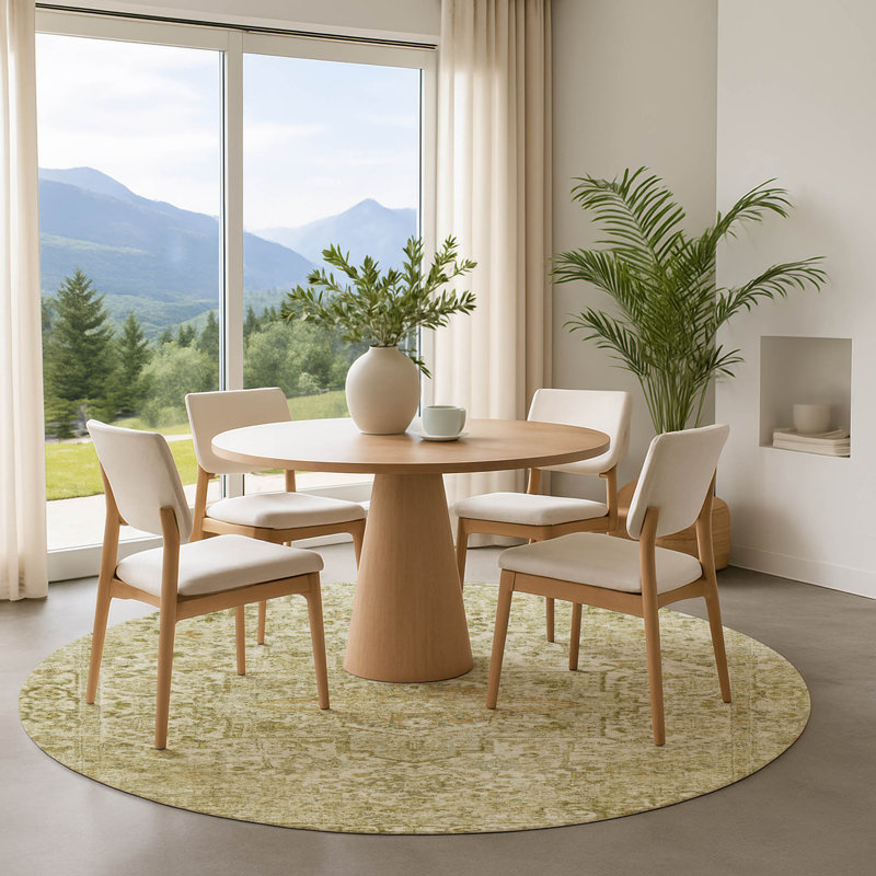 Premium Machine Washable Verlin AMF1767 Global Rug, Round 8'