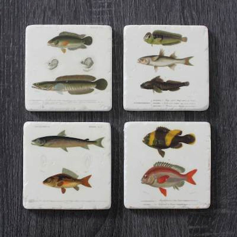 Ceramic Square 4 Piece Coaster Set