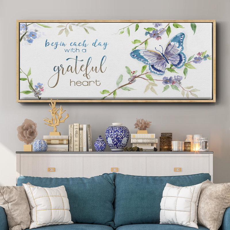 Begin Each Day- Framed Canvas