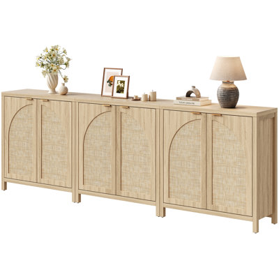Boho - Rattan Sideboard With Adjustable Shelves