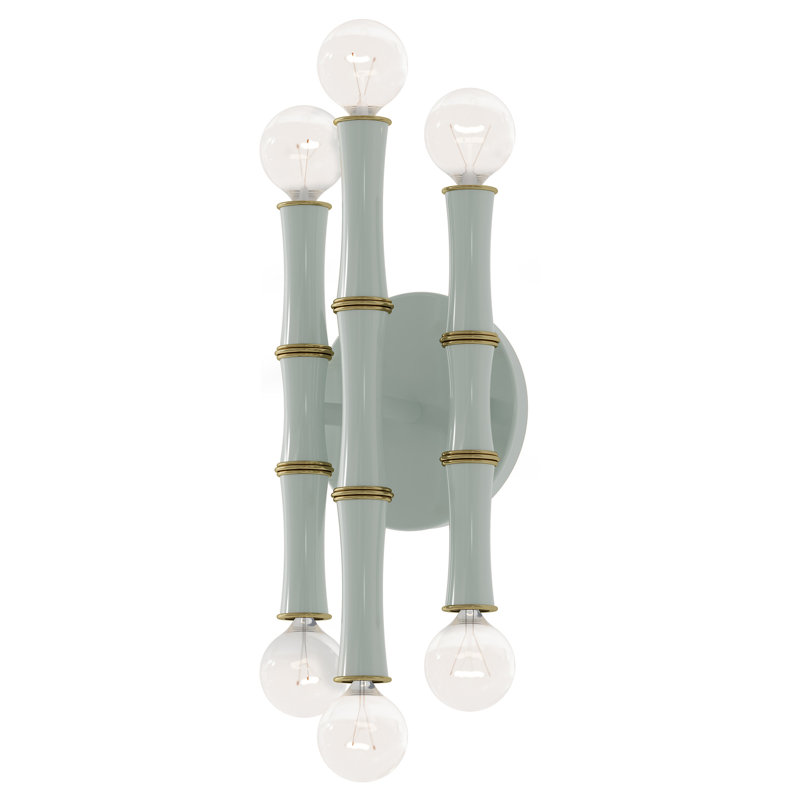 Kane Wall Sconce, Celadon/Modern Brass