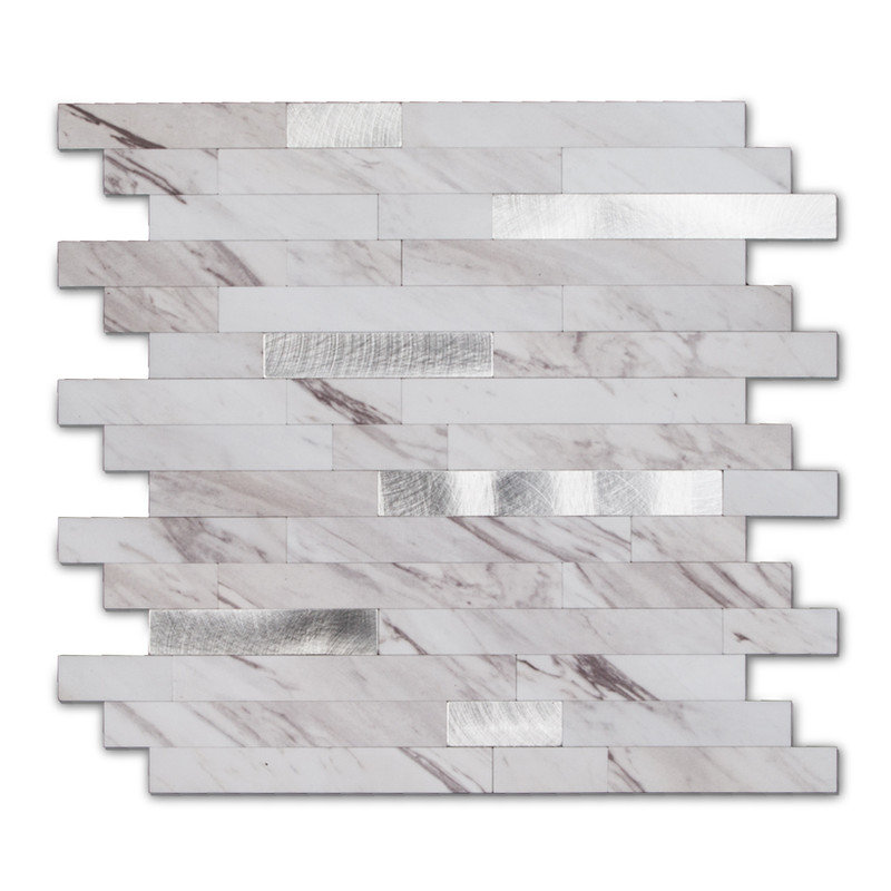 Carreaux de dosseret auto-adhésif l 12 po x L 12 po pour cuisine, carreaux muraux auto-adhésifs