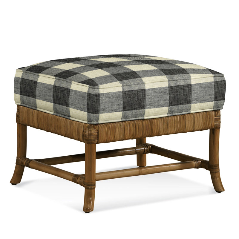 Lafayette Ottoman, Black Buffalo Check; 0120-81, French Yellow