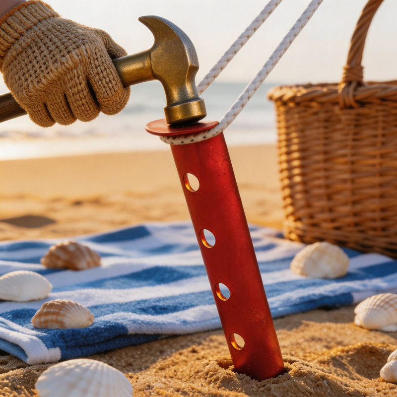 Piquets de tente en aluminium pour piquets de sable pour camping sur la plage