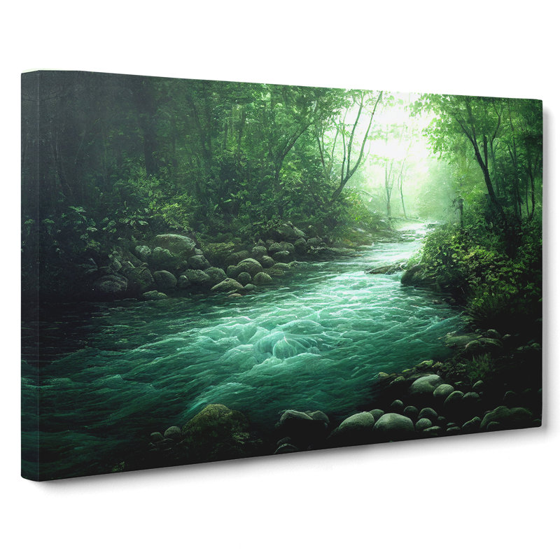 Fanciful Forest Stream - Wrapped Canvas, 35cm H x 50cm W x 3cm D