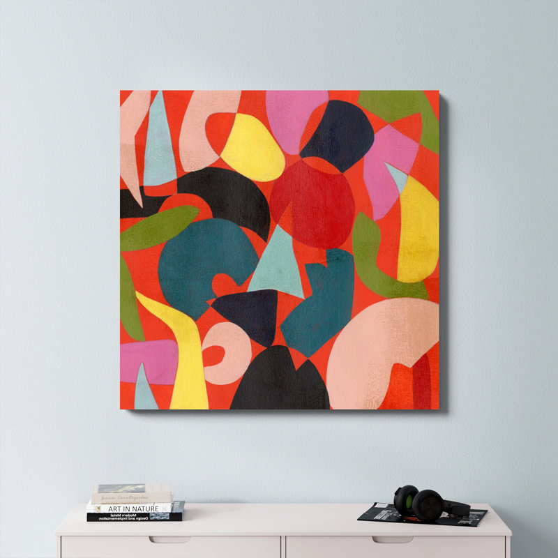 «Tomato Prism II» par Grace Popp - peinture sur toile tendue, H 36 po x l 36 po