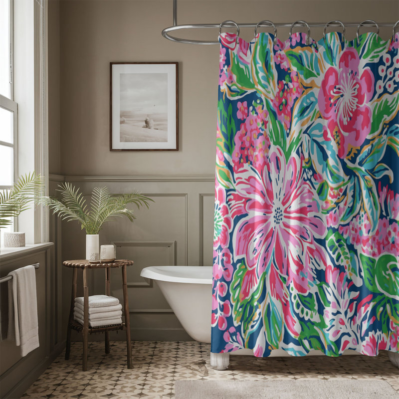 Rideau de douche standard 1 pièce Pastel, H 74 po x l 71 po