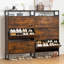24 Pair Shoe Storage Cabinet, Industrial Shoe Storage Organizer Unit with 3 Flip Drawers