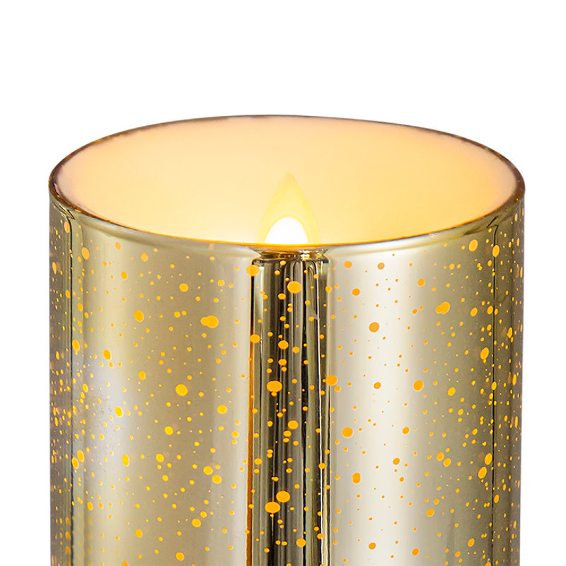 Flameless Candle, 6" H x 3" W x 3" D